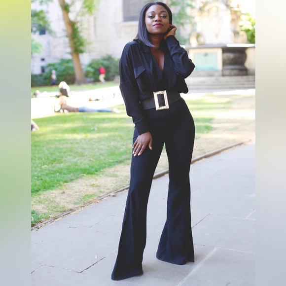 ZARA BLACK FLARE JEANS - Picture 6 of 6